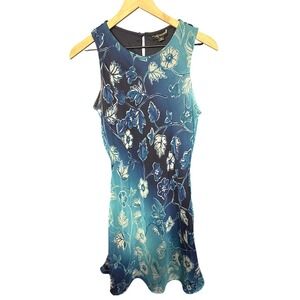 My Michelle Sleeveless Floral Dress Size 9/10 Blue Ombre
